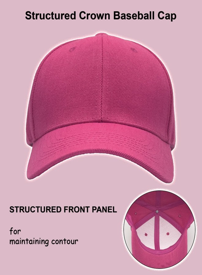 Utmost Structured Baseball Cap with Adjustable Closure - Performance Hat for Outdoor Activities and Custom Embroidery (1pc Hot Pink) - Image 3